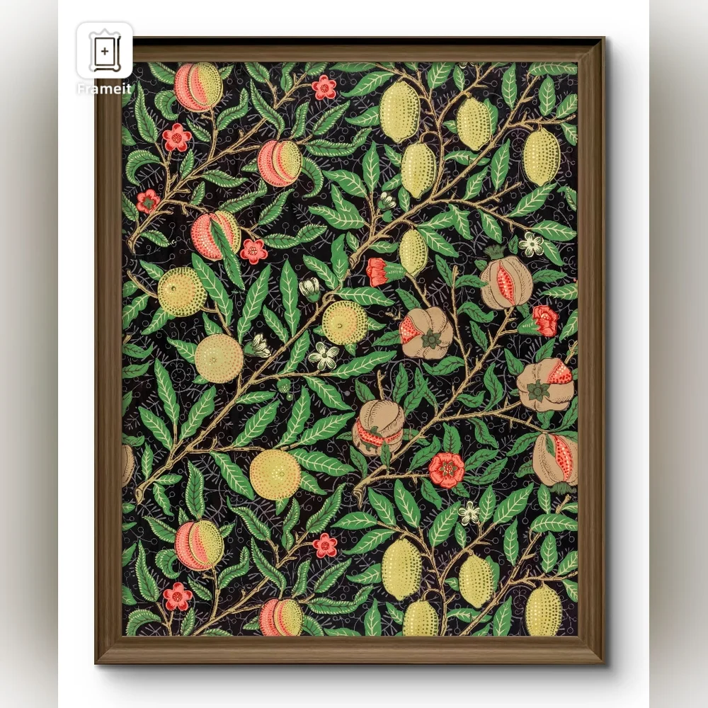 William Morris's Fruit pattern (1862) Art Print